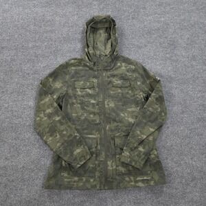 Eddie Bauer Jacket Womens Medium Green Travex Camo Hiking Outdoors Lightweight